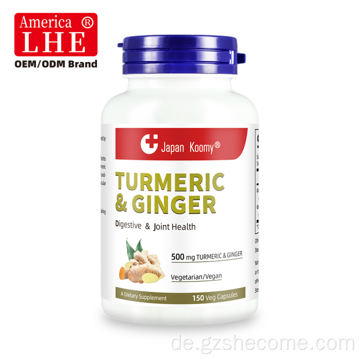 Shecome Kurkuma-Curcumin-Kapseln Ingwer-Immununterstützung